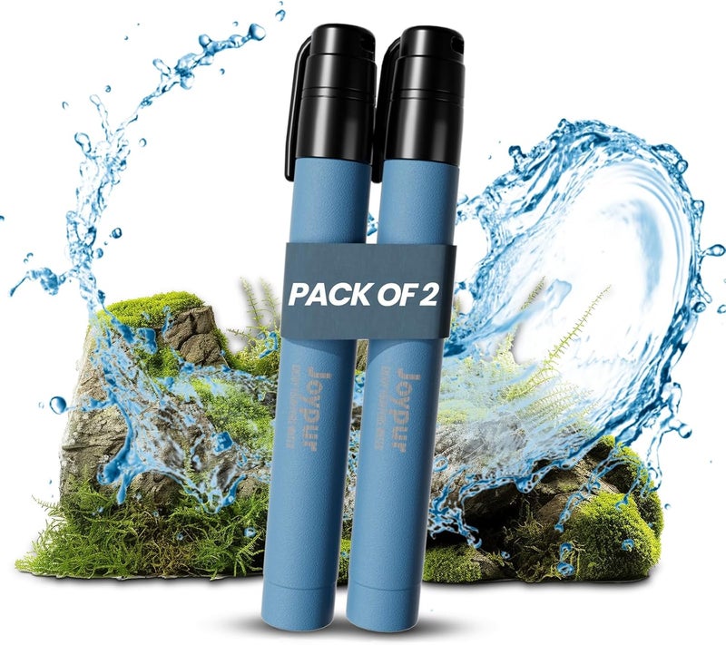 joypur Portable Water Filter Straw Survival, Essential Camping & Hiking Gear, Water Purification Straw for Travel, Biking and Emergency Preparedness - Image 1